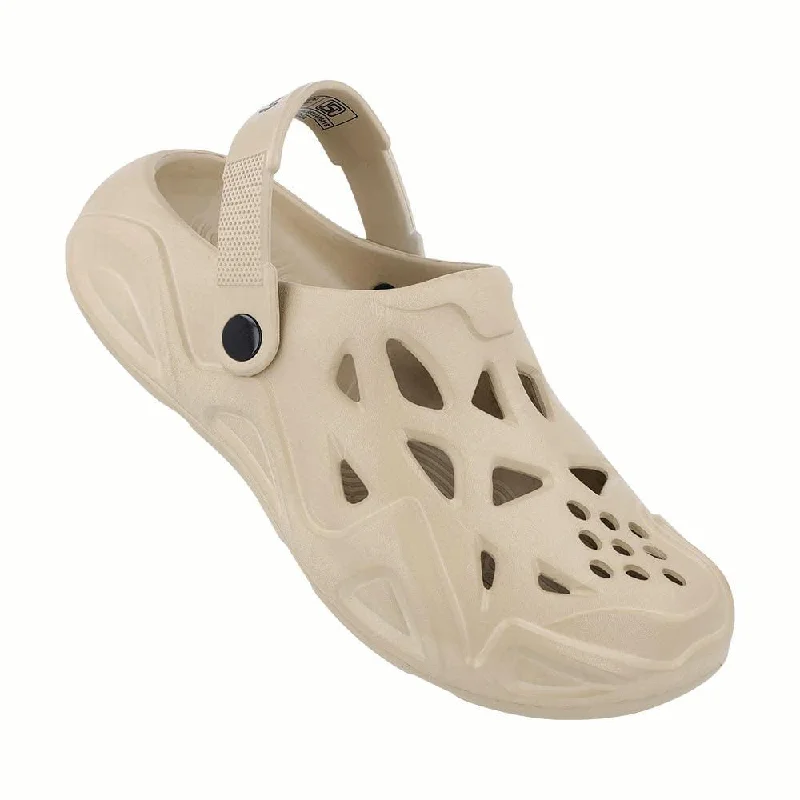 Men's leather sandals with an adjustable strapWalkaroo Men's Clogs  - WC8763 Khaki