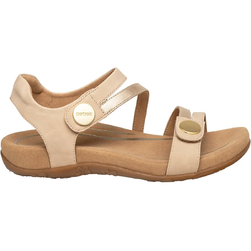 Men's sandals with a rubber sole for tractionWomen's Aetrex Jess Tan Synthetic