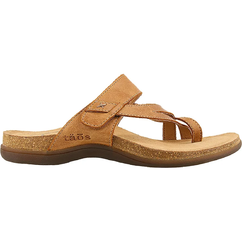 Men's sandals with a contrast stitching detailWomen's Taos Perfect Tan Leather