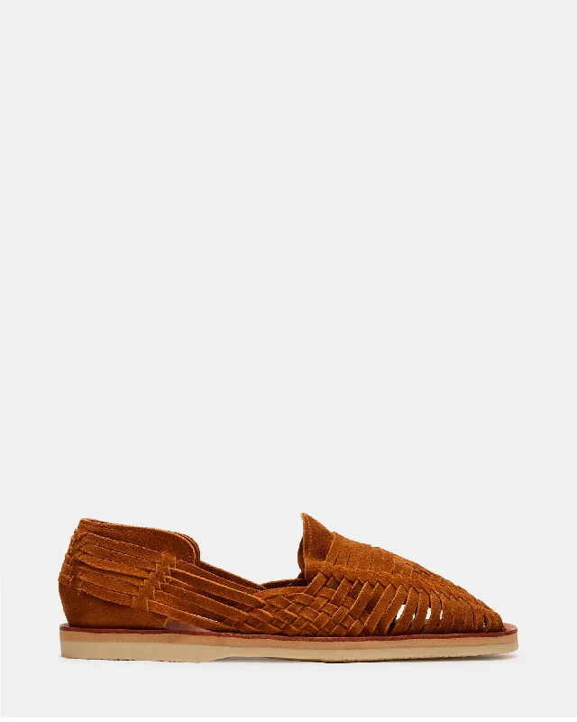 Men's sandals with a decorative buckle or charmZINC TAN SUEDE