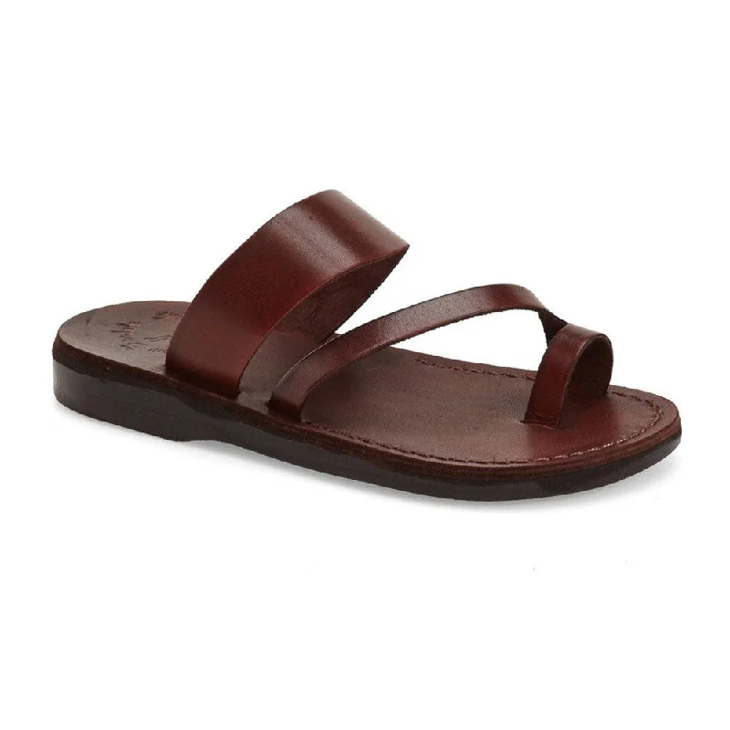 Men's sandals with a flexible sole for easy movementZohar - Leather Toe Ring Sandal | Brown Men's sandals with a flexible sole for easy movementZohar - Leather Toe Ring Sandal | Brown