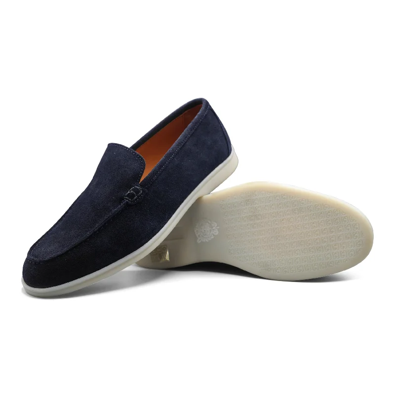 Men's loafers with a pointed toe for a stylish appearance3564 - Navy Blue