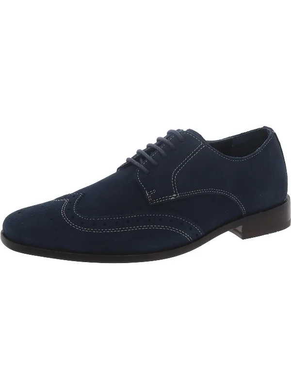 Men's Oxfords with a perforated leather strap for ventilation45 Harrison Mens Suede Lace-Up Oxfords Men's Oxfords with a perforated leather strap for ventilation45 Harrison Mens Suede Lace-Up Oxfords