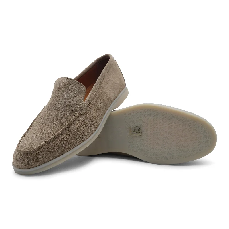 Men's loafers with a decorative buckle3564 - Beige