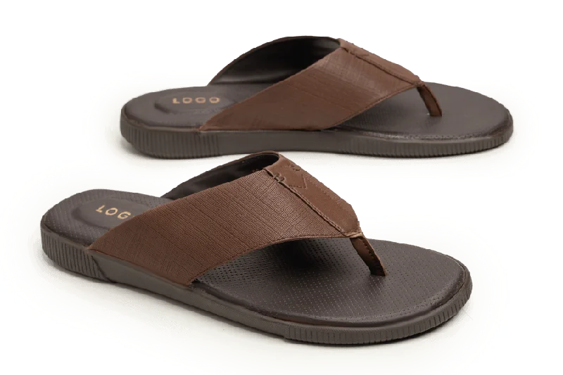 Men's slippers with a decorative pom - pom or tasselLOGO 7468 BRA