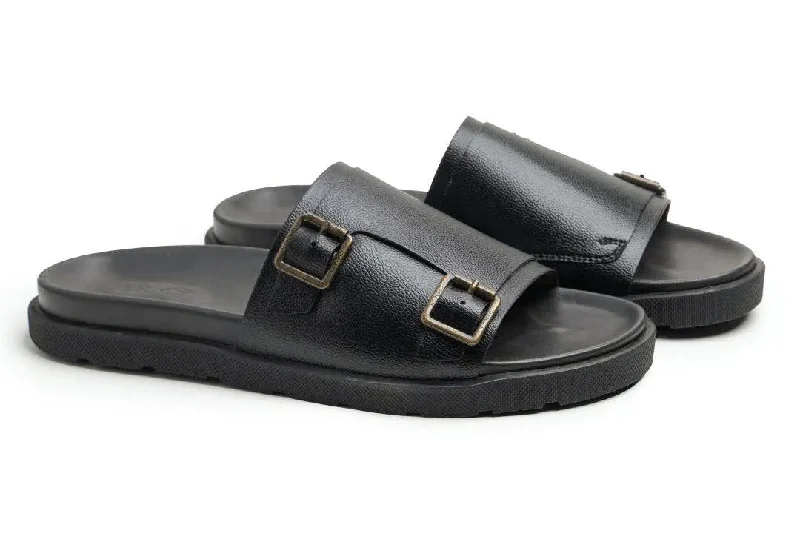 Slipper - boot style men's slippers for cold feetLOGO 7840 BKM