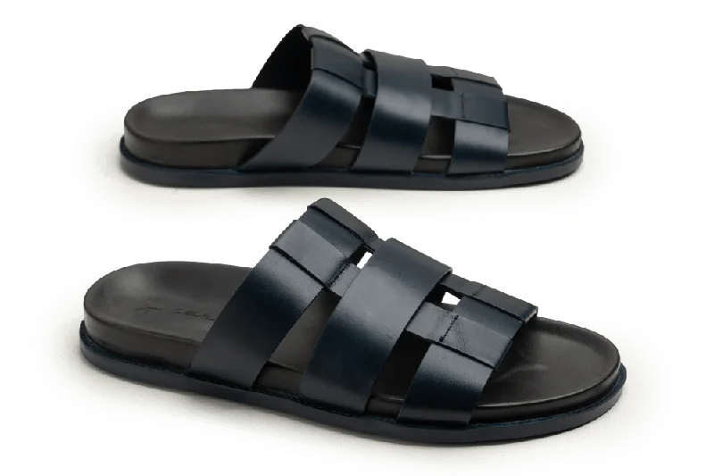 Men's slippers with a padded footbed for all - day comfortLOGO 7867 BLA
