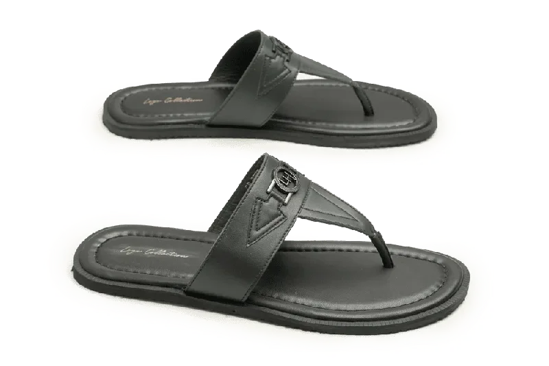 Men's slippers with a padded footbed for all - day comfortLOGO 7873 GRA
