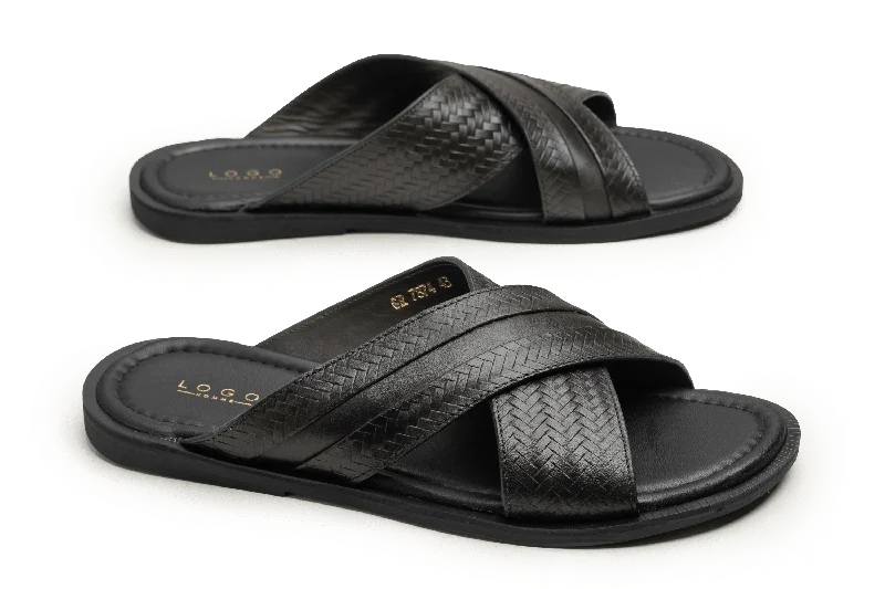 Men's slippers with a padded footbed for all - day comfortLOGO 7874 GRA
