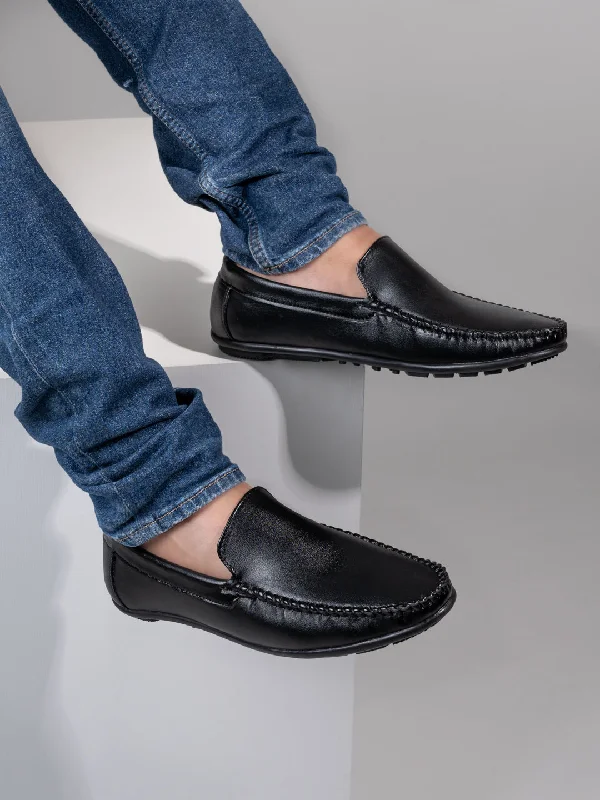 Men's casual shoes with a removable footbed for cleaningAlberto Torresi Synthetic Black Loafers For Men Men's casual shoes with a removable footbed for cleaningAlberto Torresi Synthetic Black Loafers For Men