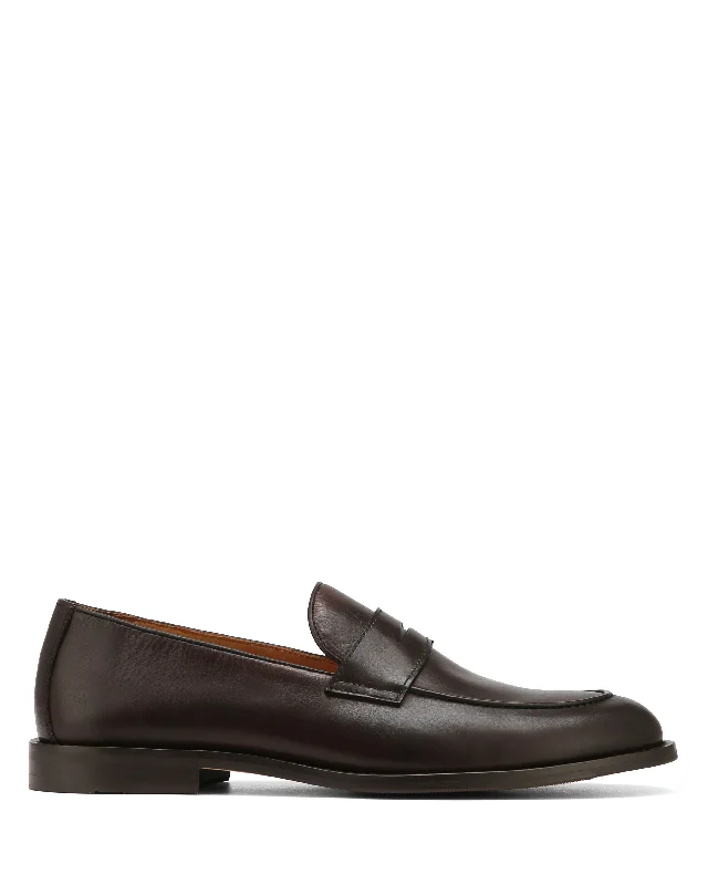 Men's loafers with a leather lacing systemBen Brown Venice Leather
