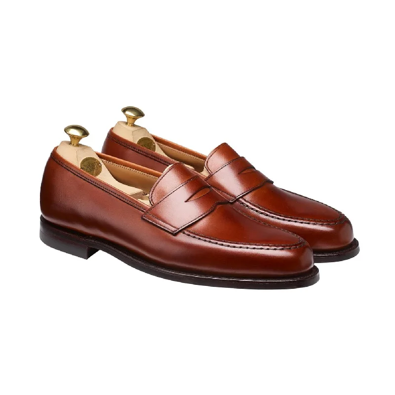Men's loafers with a stretchy side panel for a better fitBoston Chestnut Burnished Calf Men's loafers with a stretchy side panel for a better fitBoston Chestnut Burnished Calf