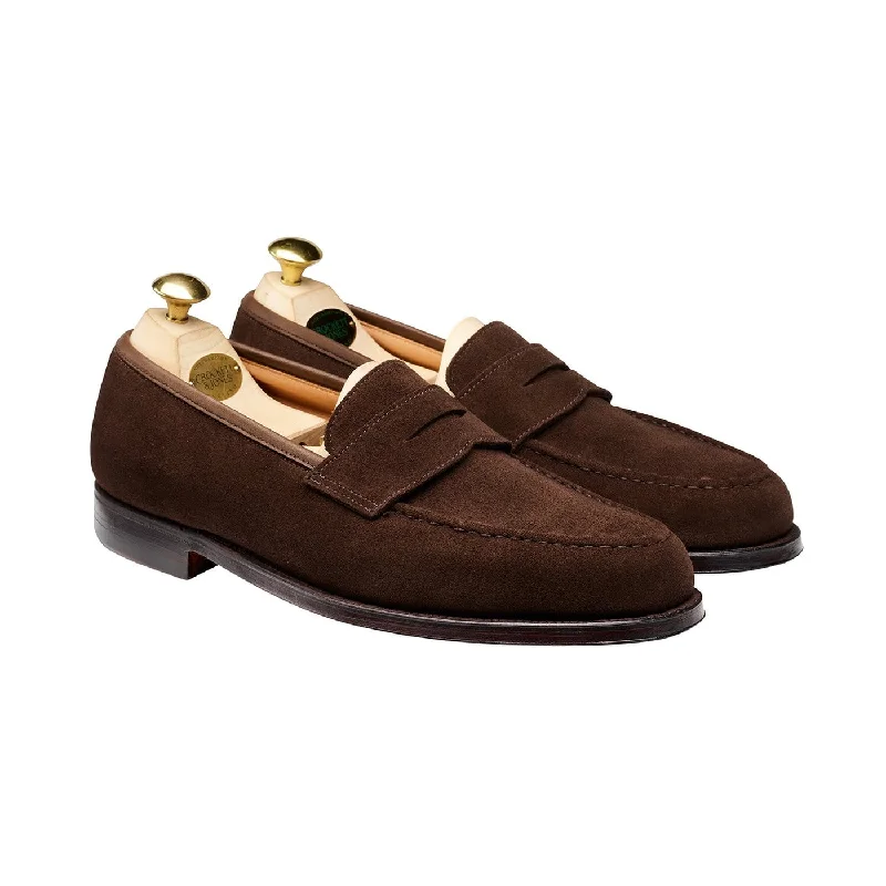Men's loafers in a neutral color like black or brownBoston Dark Brown Suede
