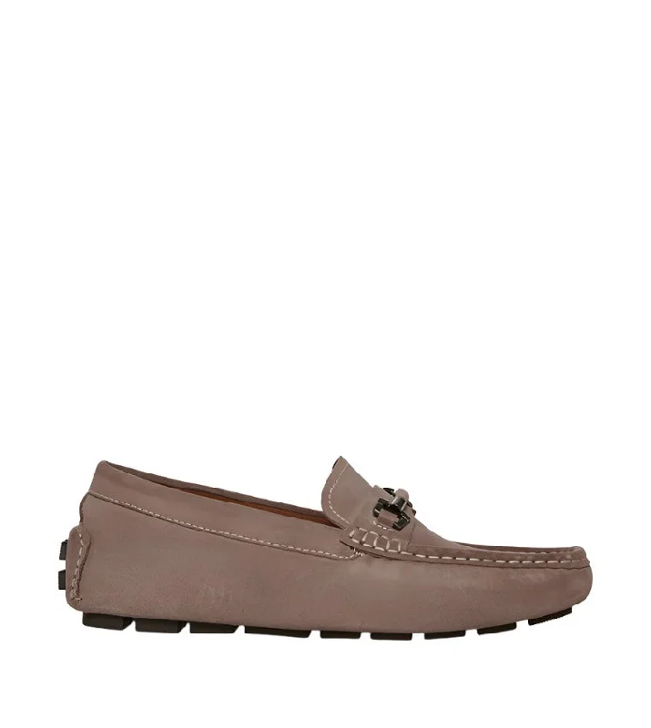 Men's loafers with a perforated leather upper for ventilationBOTETI BEIGE