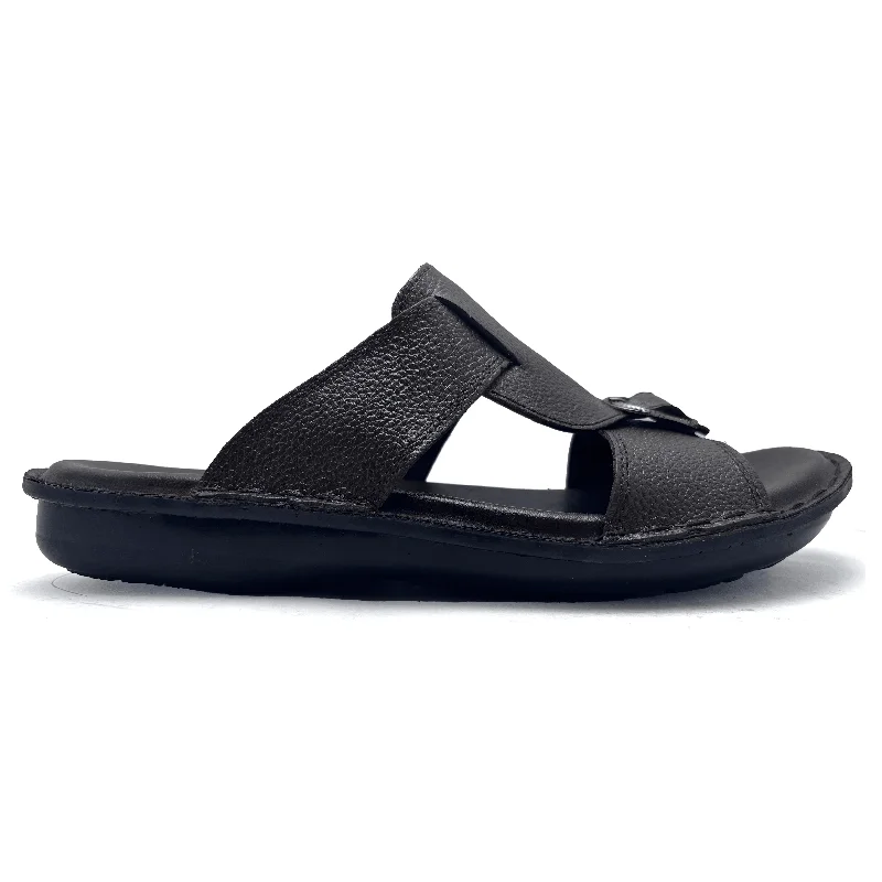 Men's slippers with a leather sole for a classic lookBrown Casual Slipper