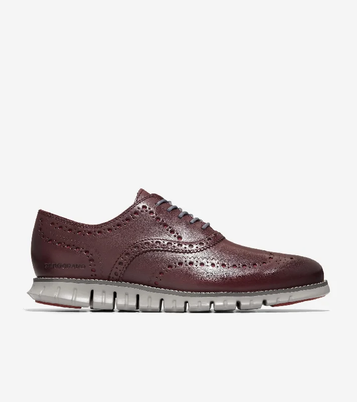 Men's Oxfords with a perforated leather strap for ventilationMen's ZERØGRAND Wingtip Oxfords Men's Oxfords with a perforated leather strap for ventilationMen's ZERØGRAND Wingtip Oxfords