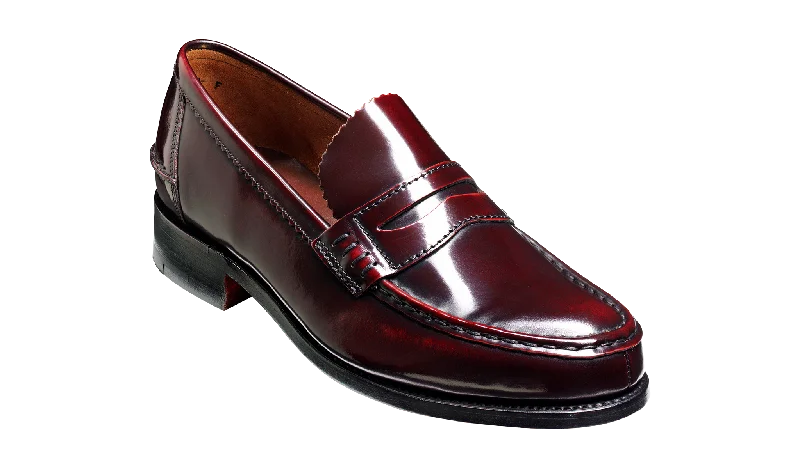 Men's loafers with a removable insole for cleaningCaruso - Burgundy Hi-Shine
