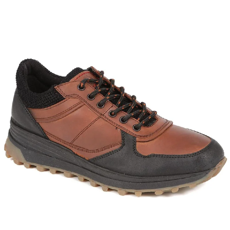 Men's casual shoes with a geometric patternCasual Leather Trainers - RNB38027 / 324 275 Men's casual shoes with a geometric patternCasual Leather Trainers - RNB38027 / 324 275