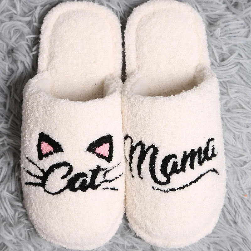 Men's slippers with a shock - absorbing midsoleCat Mama Lettering Design Home Slippers Pack of 6 Pairs Men's slippers with a shock - absorbing midsoleCat Mama Lettering Design Home Slippers Pack of 6 Pairs