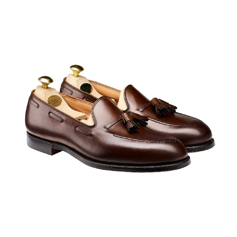 Men's loafers with a low - heeled designCavendish Dark Brown Burnished Calf