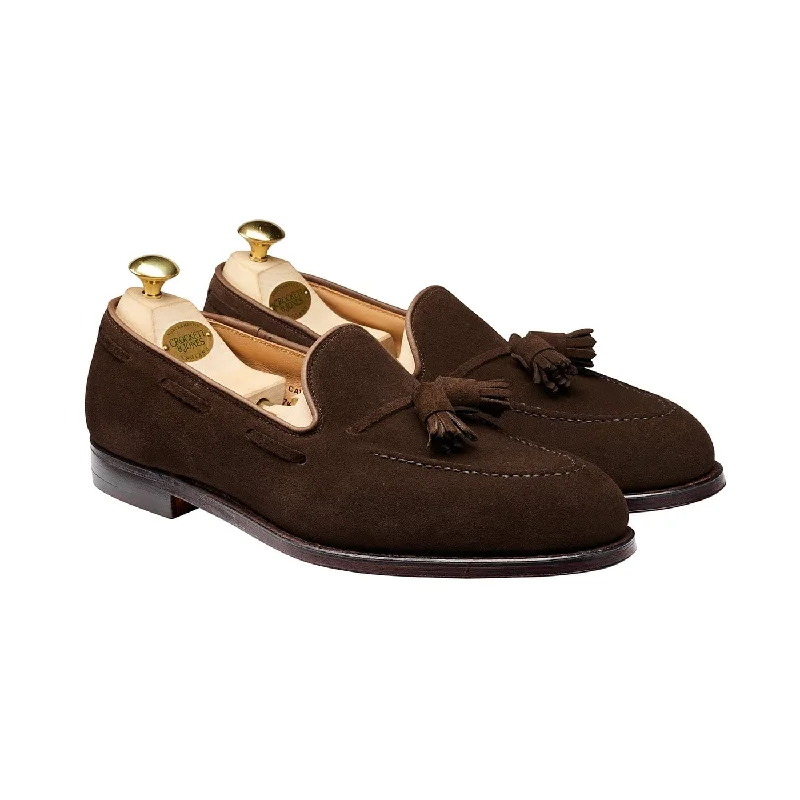 Men's loafers in a neutral color like black or brownCavendish Dark Brown Calf Suede Men's loafers in a neutral color like black or brownCavendish Dark Brown Calf Suede