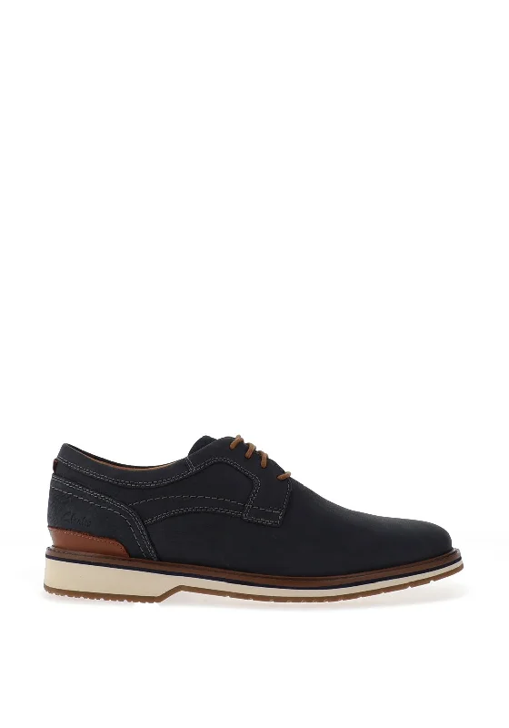 Men's casual shoes with a low - profile designClarks Monahan Plain Casual Laced Shoes, Navy Men's casual shoes with a low - profile designClarks Monahan Plain Casual Laced Shoes, Navy