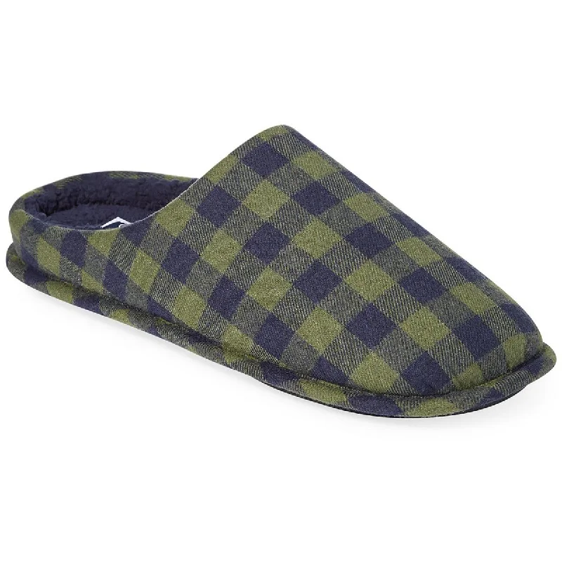 Men's slippers with a non - slip outsole for safetyClub Room Mens Flannel Comfort Slide Slippers Men's slippers with a non - slip outsole for safetyClub Room Mens Flannel Comfort Slide Slippers