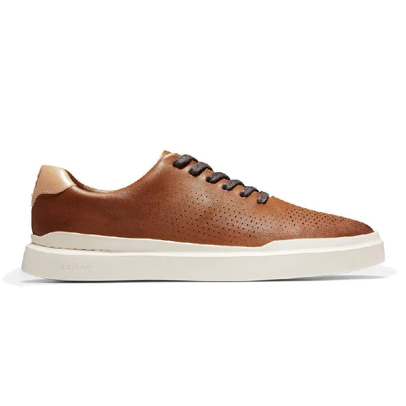 Men's Oxfords with a contrast stitching on the weltCole Haan Men's GrandPro Rally Lazer Cut Tan Leather Men's Oxfords with a contrast stitching on the weltCole Haan Men's GrandPro Rally Lazer Cut Tan Leather