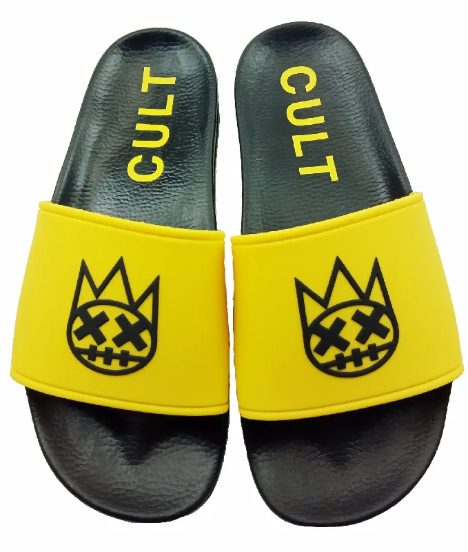 Men's slippers with a leather sole for a classic lookCULT SLIDE IN BLACK