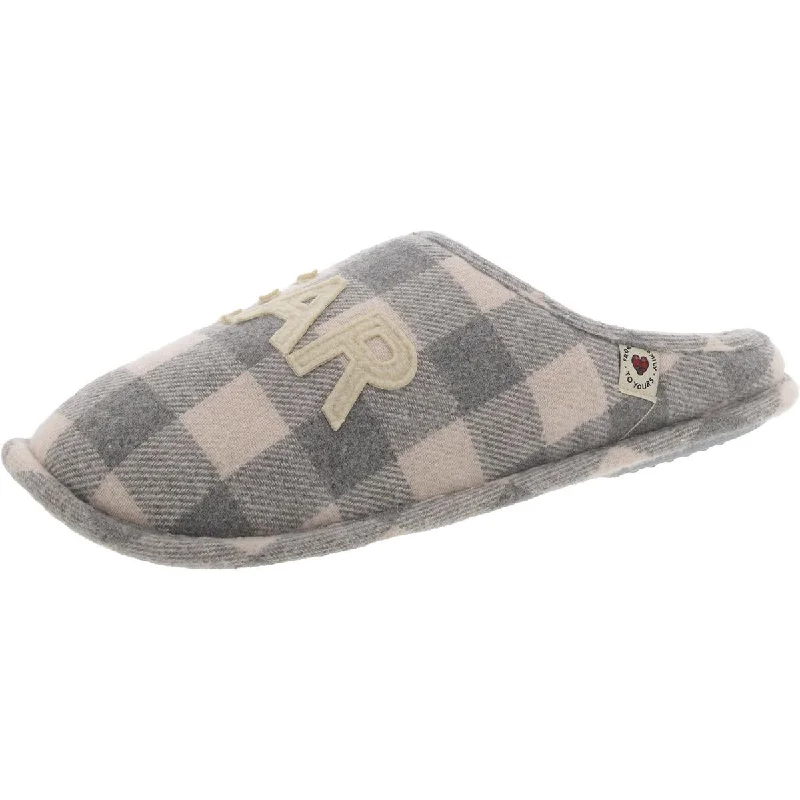 Men's slippers with a padded collar for comfortDearfoams Mens Faux Fur Lined Embellished Slide Slippers Men's slippers with a padded collar for comfortDearfoams Mens Faux Fur Lined Embellished Slide Slippers