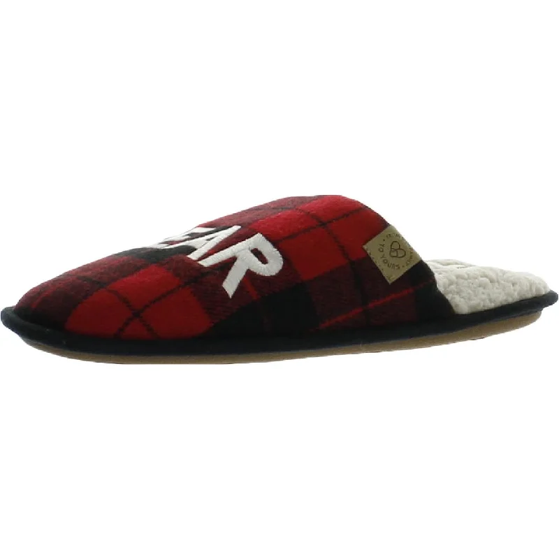Men's slippers with a breathable fabric upperDearfoams Mens Papa Bear Scuff Faux Fur Slip On Loafer Slippers Men's slippers with a breathable fabric upperDearfoams Mens Papa Bear Scuff Faux Fur Slip On Loafer Slippers