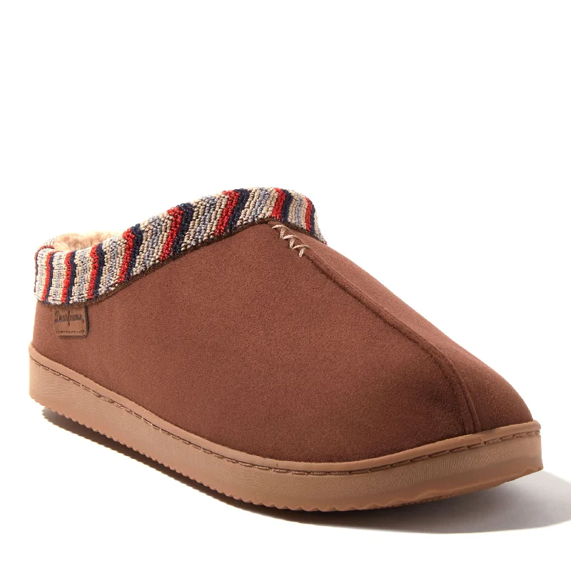 Men's slippers with a breathable fabric upperDearfoams Men's Warner High Vamp Clog