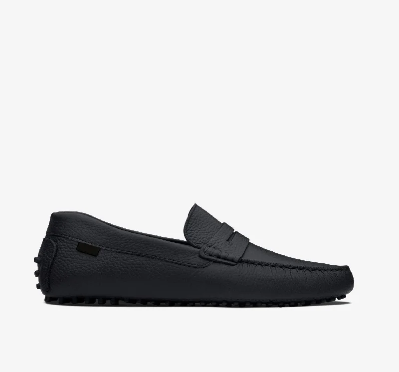 Men's loafers with a flexible sole for easy movementDriver | Black Pebbled