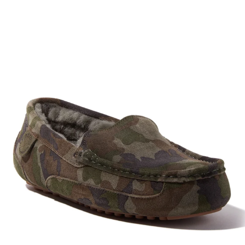 Men's slippers with a rubber sole for outdoor useFireside by Dearfoams Men's Melbourne Genuine Shearling Moccasin Men's slippers with a rubber sole for outdoor useFireside by Dearfoams Men's Melbourne Genuine Shearling Moccasin