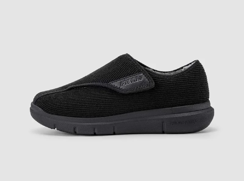 Men's slippers with a non - slip outsole for safetyFitVille Men's EasyTop Comfort Slipper V1 Men's slippers with a non - slip outsole for safetyFitVille Men's EasyTop Comfort Slipper V1