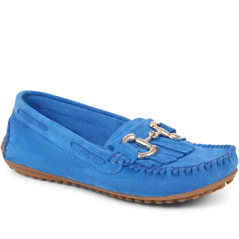 Men's casual shoes with a thick sole for added heightGiustina Suede Buckle Moccasins - GIUSTINA / 323 917 Men's casual shoes with a thick sole for added heightGiustina Suede Buckle Moccasins - GIUSTINA / 323 917