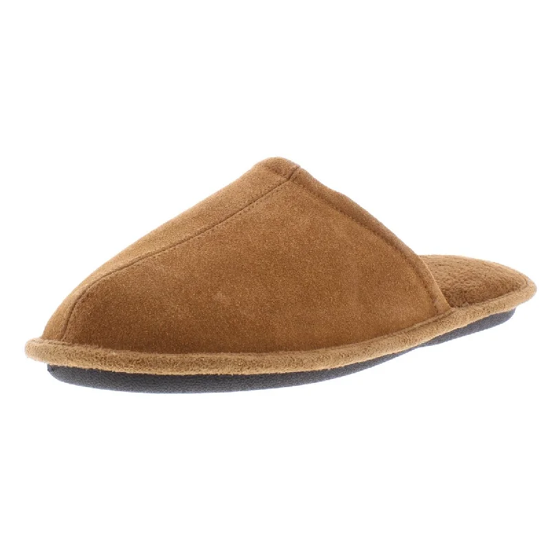 Men's slippers with a leather sole for a classic lookGold Toe Mens Suede Memory Foam Slip-On Slippers Men's slippers with a leather sole for a classic lookGold Toe Mens Suede Memory Foam Slip-On Slippers