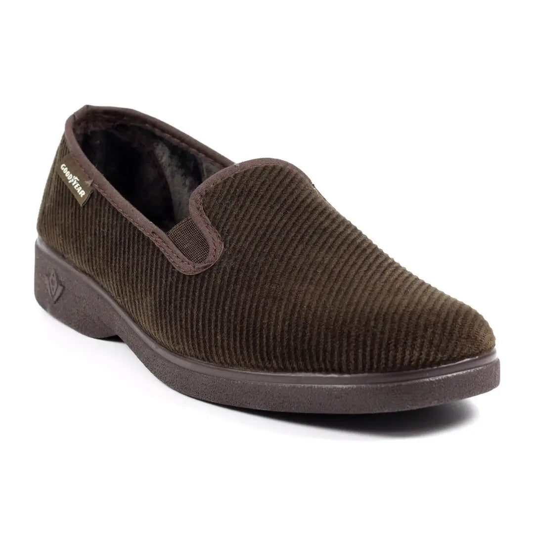 Leather men's slippers with a mule styleGoodyear Marshall Full Slippers