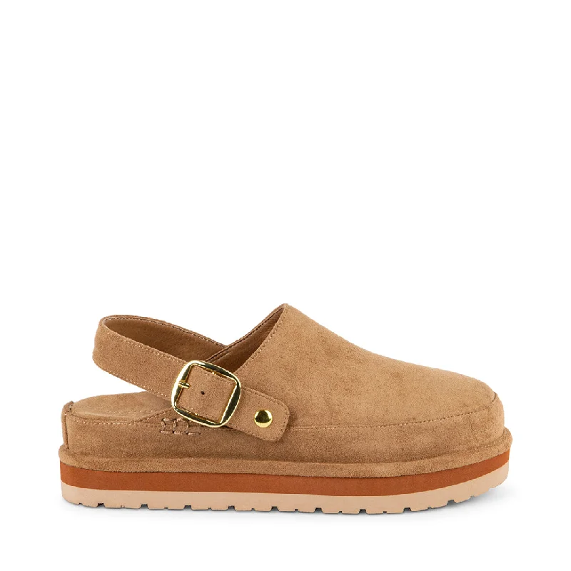 Men's loafers with a stretchy side panel for a better fitGRAHAMM TAN FABRIC
