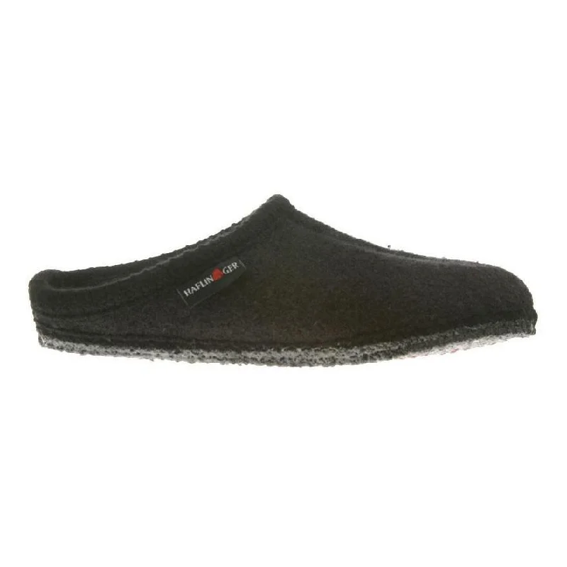 Men's slippers in a warm color like red or brownHaflinger Men's AS8 Black Wool