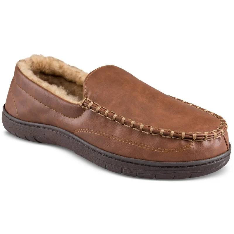 Leather men's slippers with a mule styleHaggar Mens Faux Leather Slip On Loafer Slippers Leather men's slippers with a mule styleHaggar Mens Faux Leather Slip On Loafer Slippers