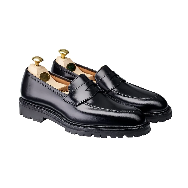 Slip - on men's loafers for easy wearHenley 3 Black Cavalry Calf