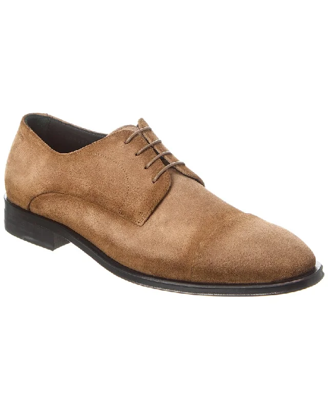 Men's Oxford shoes with a decorative inlay on the toeHugo Boss Derrek Suede Derby