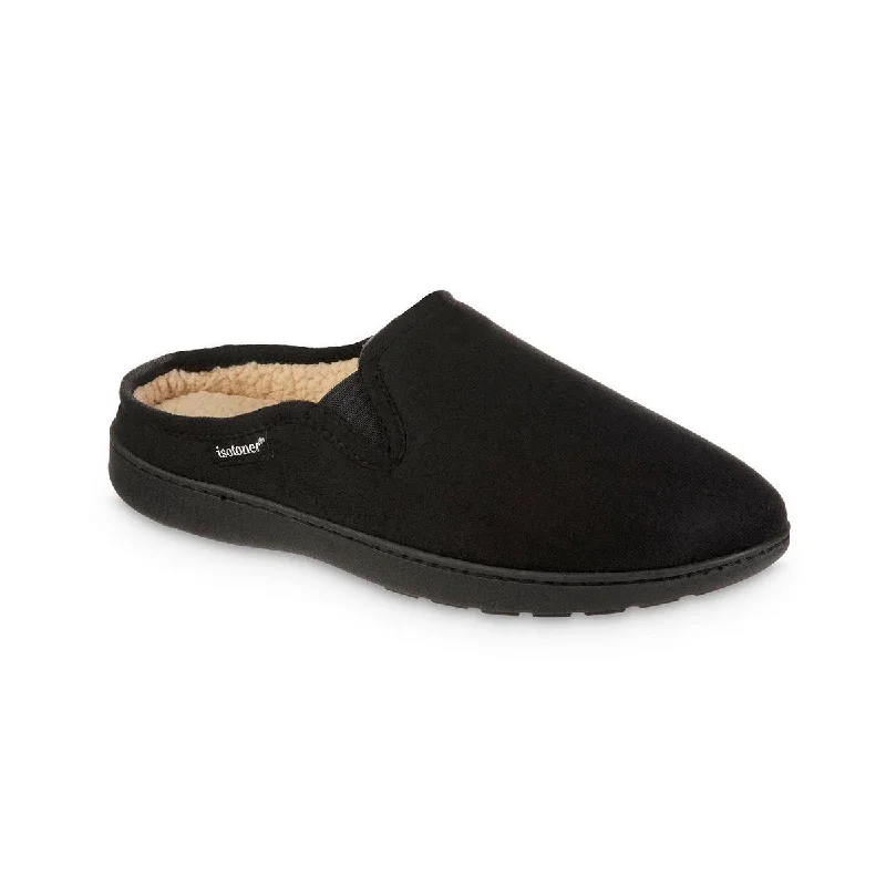 Men's slippers with a pointed toe for a stylish appearanceIsotoner Mens Faux Suede Slip On Slide Slippers Men's slippers with a pointed toe for a stylish appearanceIsotoner Mens Faux Suede Slip On Slide Slippers