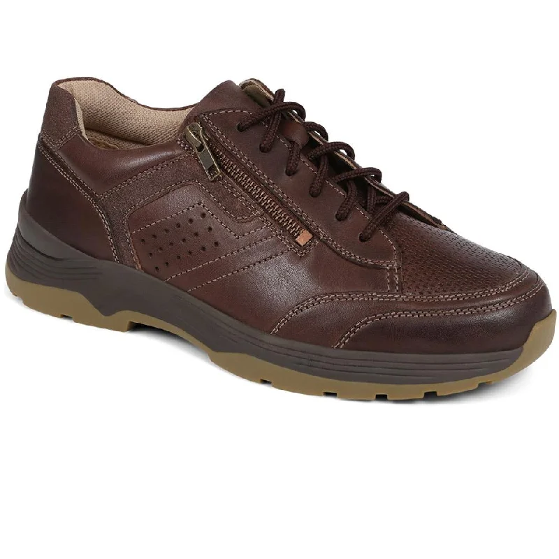 Men's casual shoes with a low - profile designLace-Up Leather Trainers - ENRICO / 325 168 Men's casual shoes with a low - profile designLace-Up Leather Trainers - ENRICO / 325 168