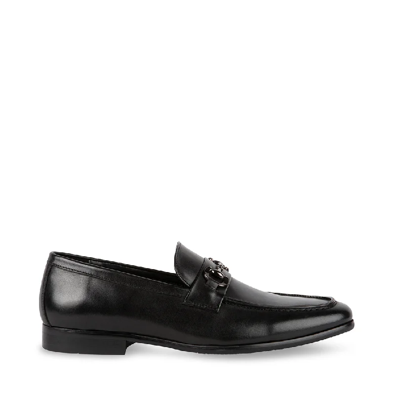 Men's loafers with a decorative buckleLEDGER BLACK LEATHER