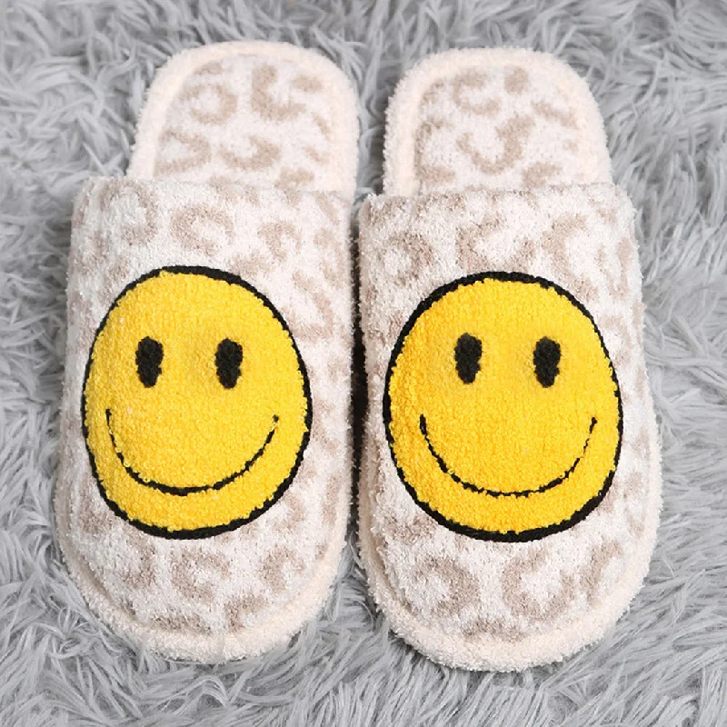 Men's slippers with a padded footbed for all - day comfortLeopard Happy Face Luxury Soft Slipper Pack of 6 Pairs Men's slippers with a padded footbed for all - day comfortLeopard Happy Face Luxury Soft Slipper Pack of 6 Pairs