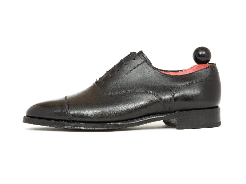 Men's Oxfords in a dark burgundy leather for a unique styleMagnolia - MTO - Black Calf - TMG Last - Single Leather Sole Men's Oxfords in a dark burgundy leather for a unique styleMagnolia - MTO - Black Calf - TMG Last - Single Leather Sole
