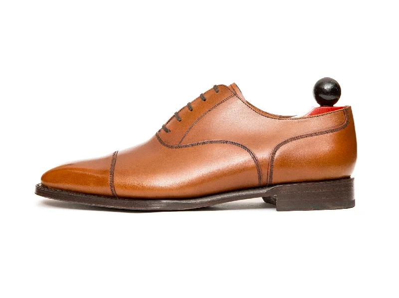 Men's Oxford shoes with a shock - absorbing insole and a leather liningMagnolia - MTO - Caramel Calf - MGF Last - Single Leather Sole Men's Oxford shoes with a shock - absorbing insole and a leather liningMagnolia - MTO - Caramel Calf - MGF Last - Single Leather Sole