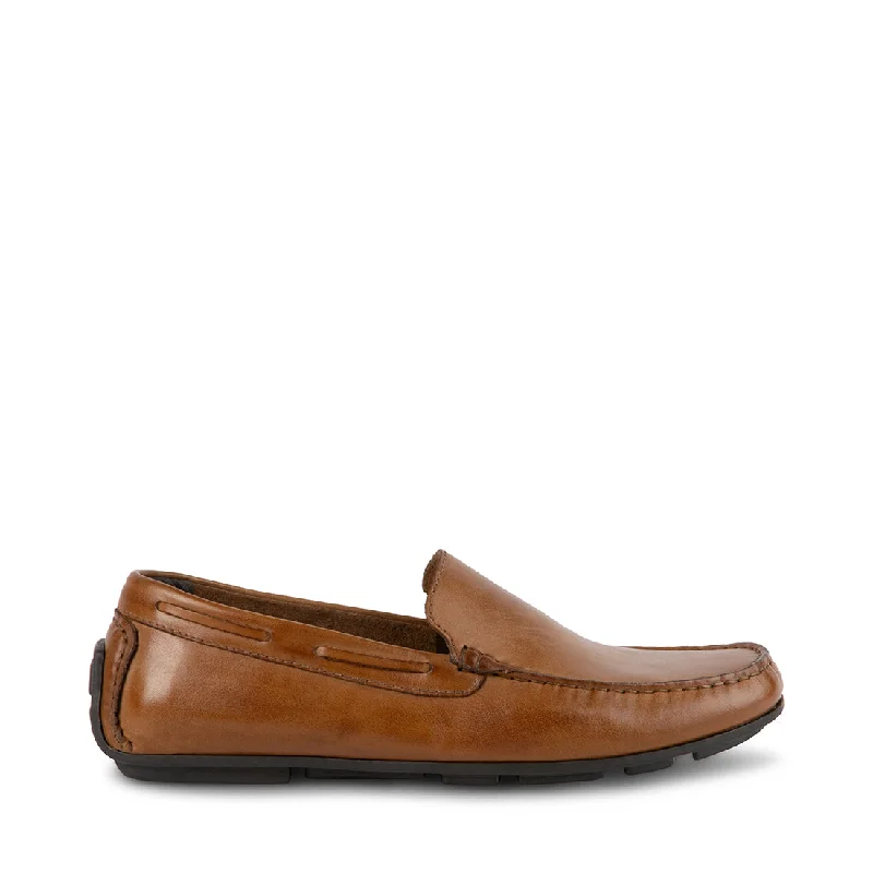 Men's loafers with a low - heeled designMANOLO BROWN LEATHER